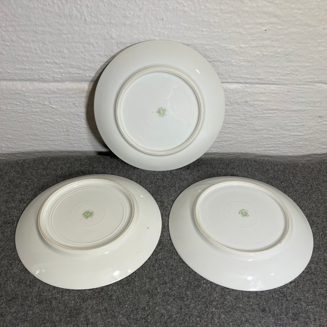 Antique Hand Painted Nippon Side Plates- Set of 3 For Sale - Image 4 of 6