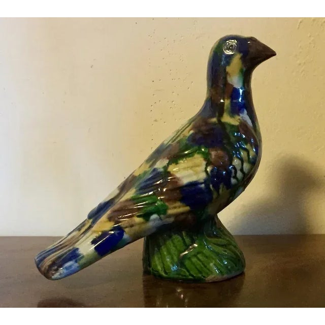 19th Century Antique 19th Century Chinese Porcelain Glazed Bird Figure For Sale - Image 5 of 11