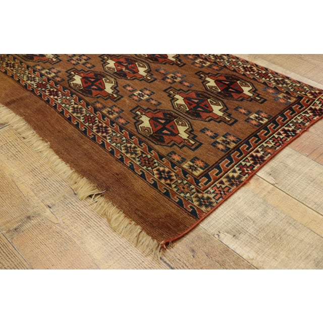 Antique Tekke Yomud Yomut Saryk Chuval Rug Bag Face - 2' X 3'4" For Sale - Image 4 of 9
