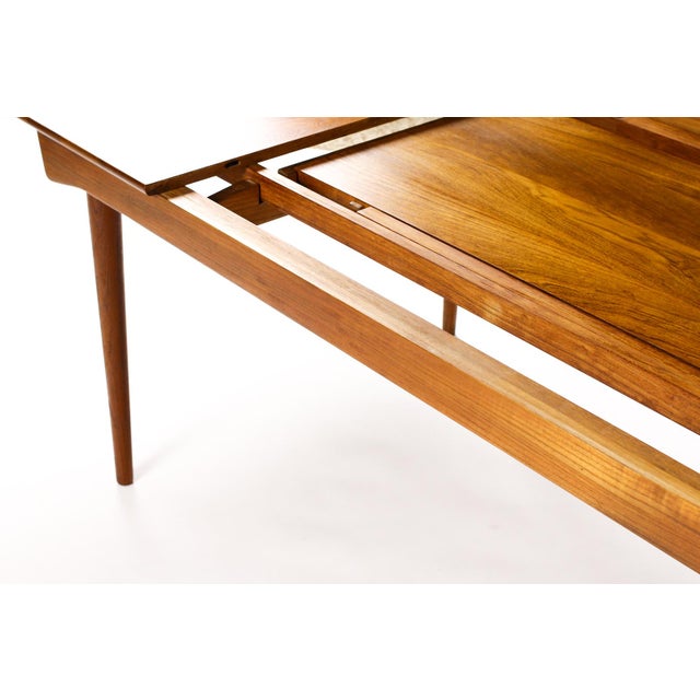 1960s Danish Modern Mid Century Teak Dining Table — Finn Juhl Fd-540 for France + Son — Two Leaves For Sale In Los Angeles - Image 6 of 11
