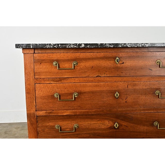 French 19th Century Walnut and Marble Commode For Sale - Image 11 of 13