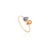 Royal Blue Natural Multi Sapphire Two Stone Ring in 18k Yellow Gold Size 7 ( All Sizes Available ) For Sale - Image 8 of 12