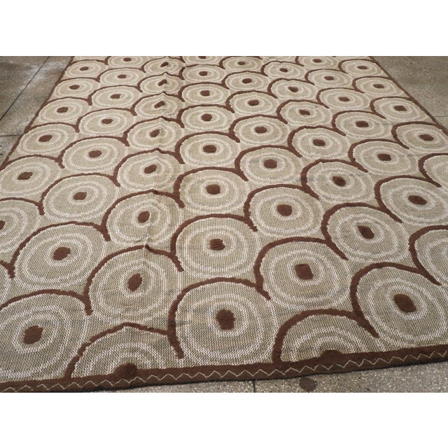 Textile Galerie Shabab Collection Mid-20th Century Spanish Textile Flatweave Rug For Sale - Image 7 of 10