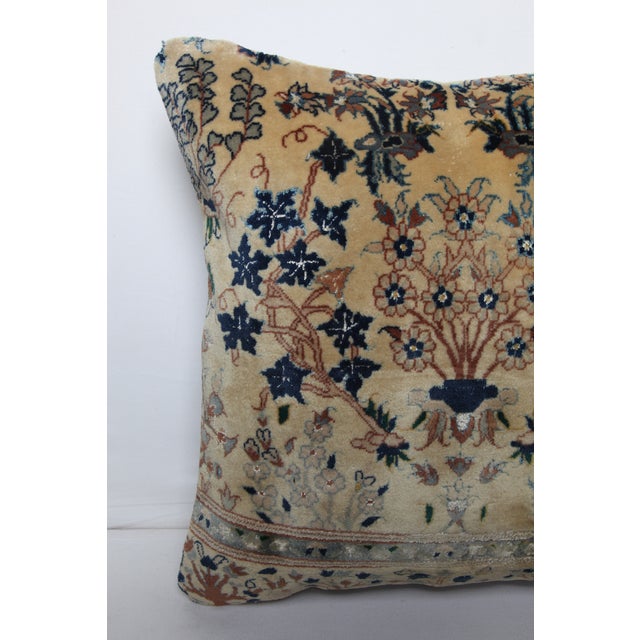 Textile Handwoven Soft Wool ,Cotton and Silk Sofa Rug Pillow Cover For Sale - Image 7 of 11