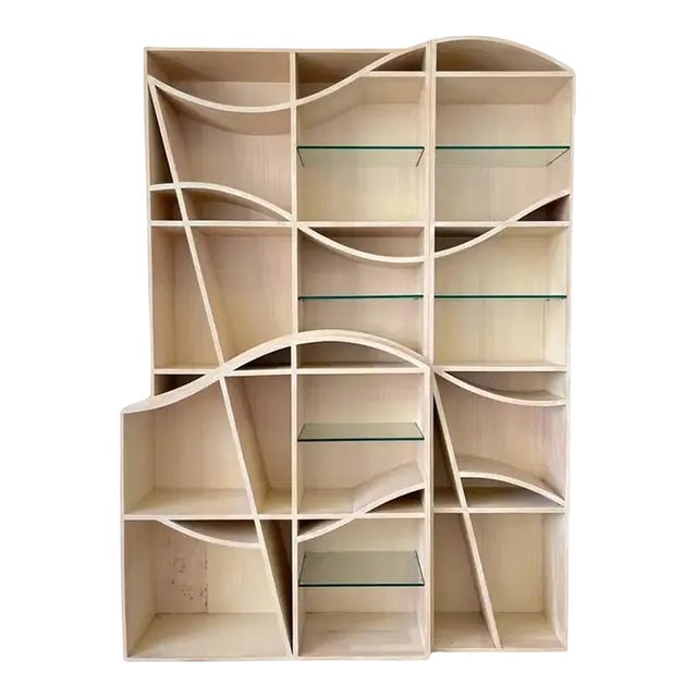 Custom Emmett Moore Limed Oak Bookcase, Usa, 2014 For Sale