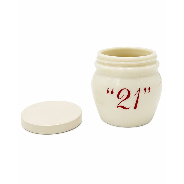 Ivory Vintage the 21 Club Nyc Restaurant Condiment Sauce Jar For Sale - Image 8 of 10