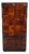 1980s Henredon Scene Three Art Deco Style Walnut Burl Black Lacquer Armoire Wardrobe For Sale