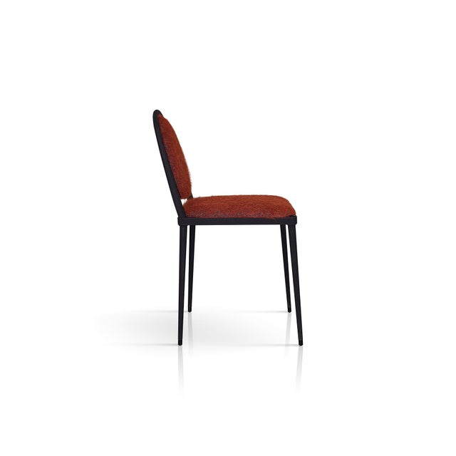 Terracotta Mohair Balzaretti Chair by Daniel Nikolovski & Danu Chirinciuc for KABINET For Sale - Image 4 of 9