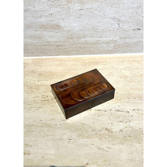 Brutalist Sculptural Brutalist Box in Metal For Sale - Image 3 of 8