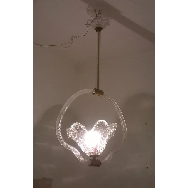Gold Pendant Light by Ercole Barovier for Barovier & Toso, 1940s For Sale - Image 8 of 9