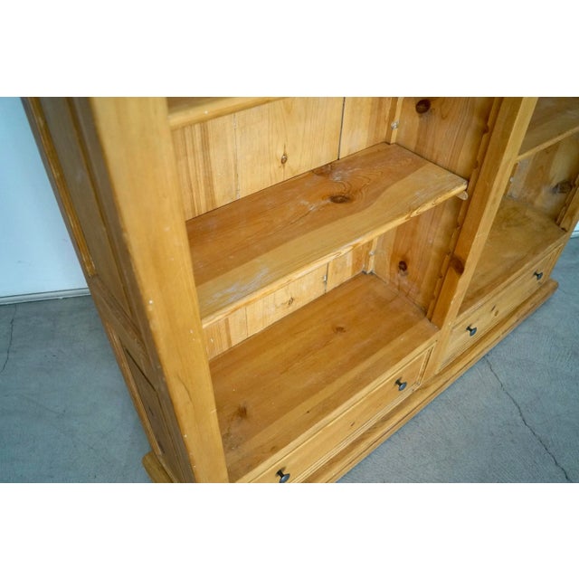 Rustic Knotty Pine Double Bookshelf Chairish