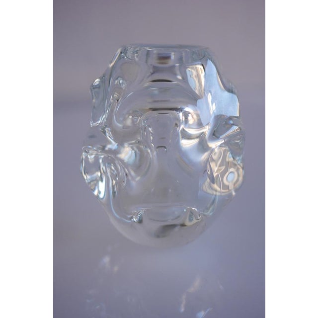 Mid-Century Modern Handmade Clear Crystal Vase by Börne Augustsson for Åseda For Sale - Image 12 of 12