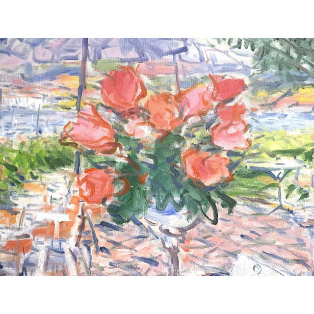 20th Century French Riviera Oil Painting “Déjeuner À Cap Ferrat” by Duane Alt For Sale - Image 4 of 12