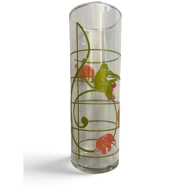 Produced by the Federal Glass Company in the 1950s, this set of 11 tall 7-inch vintage highball glasses features a...
