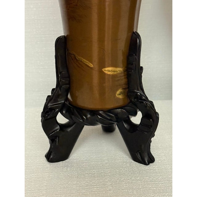 Copper 1960s Monumental "Bodiless" Lacquer Vases by Cheng Lung Chi - James Mont Style For Sale - Image 8 of 12