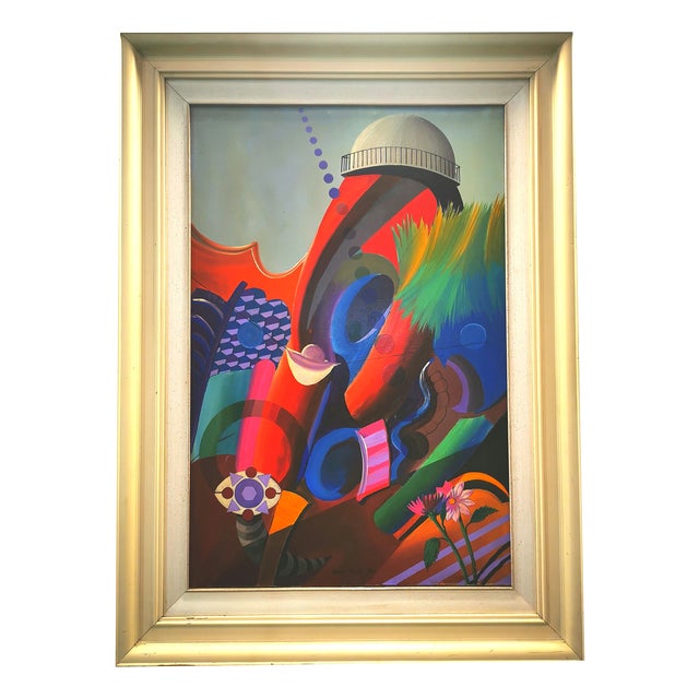 Walter Visioli, Fantastic World, 1975, Oil on Canvas, Framed For Sale