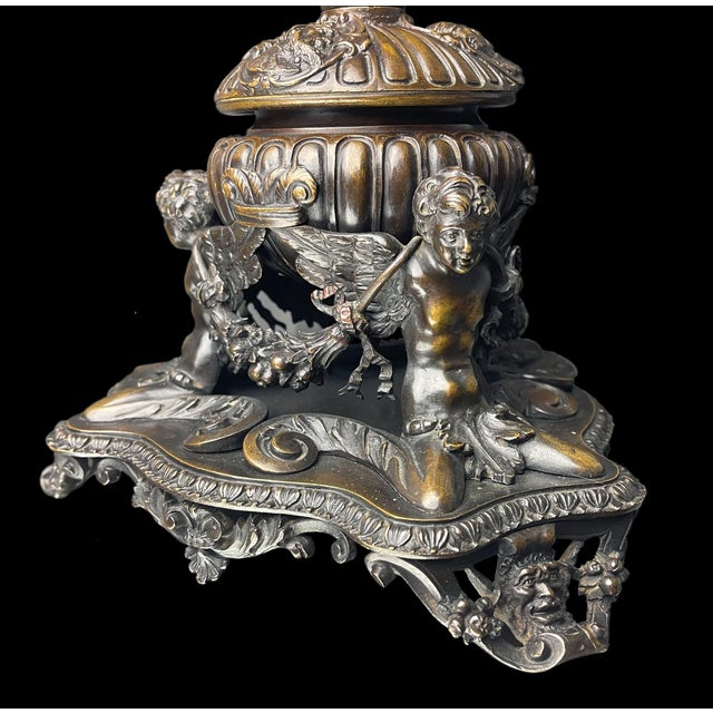 A Caldwell & Co. Renaissance Style Bronze Inkwell For Sale In Los Angeles - Image 6 of 7