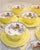 1930s Yellow Aynsely England Pagoda Pattern Tea Cups & Saucers Set- 16 Pieces For Sale - Image 11 of 12