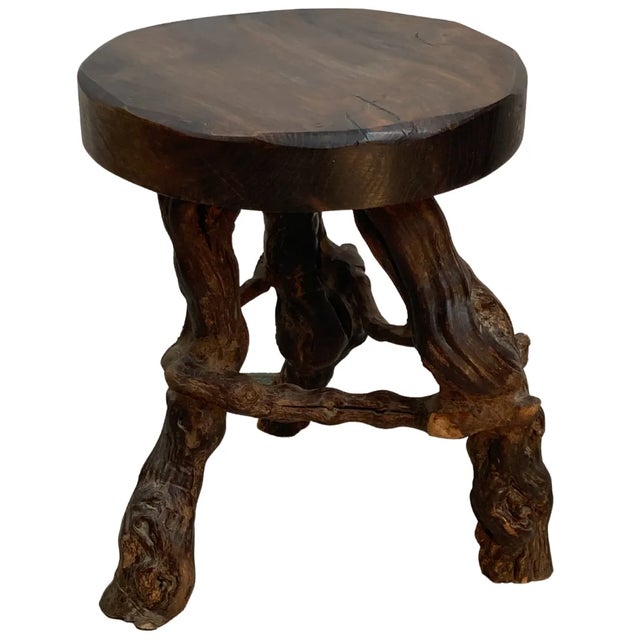 Organic grape root vine stool, France 1950s. We also have grape vine small side table available if you are looking for a...