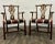 This is a beautiful pair of vintage Chippendale style dining arm chairs. Features gorgeous carved back splats and straight...