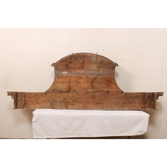 Italian 18th Century Italian Carved, Gilded & Painted Wood Pediment Fragment For Sale - Image 3 of 12