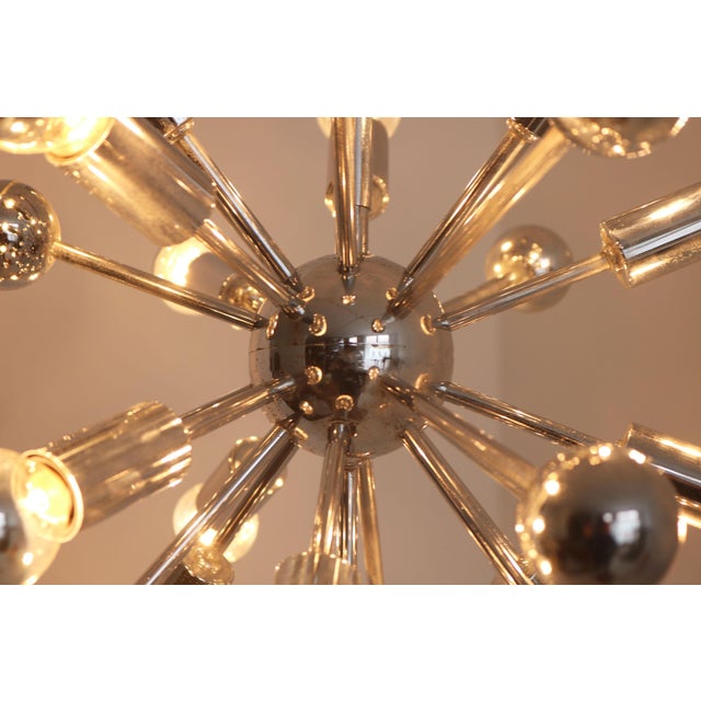 Reggiani Sputnik Italian Chrome Chandelier with Twelve Lights attributed to Goffredo Reggiani, 1970 For Sale - Image 4 of 12