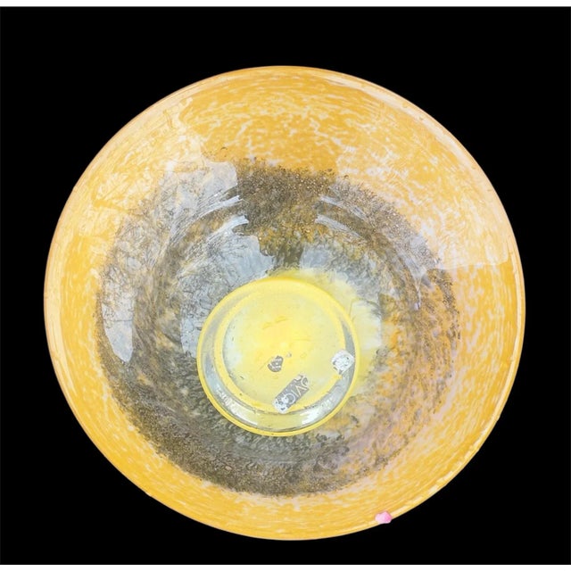 Glass Vintage Swirls Multicolor Heavy Novica Glass Wide Fruit Bowl Murano Style, Brazil For Sale - Image 7 of 9