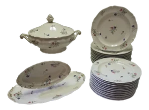 1950s French Limoges Porcelain Dinnerware Set- 26 Pieces