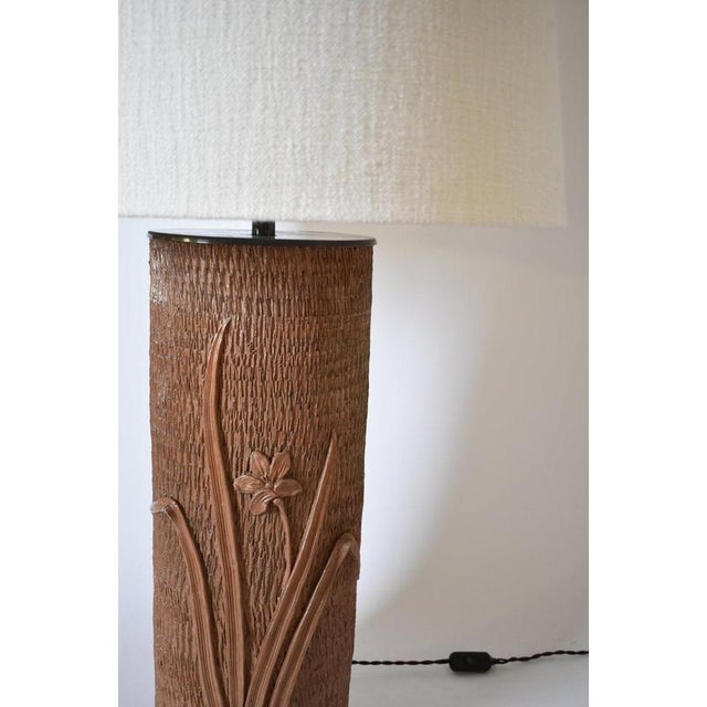 1950s Vintage Cylinder Ceramic and Stoneware Lamp, 1950s For Sale - Image 5 of 6