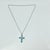 1970s Vintage Southwestern Boho Chic Religious Blue Larimar & Sterling Cross Pendant Necklace - 23” For Sale - Image 6 of 15