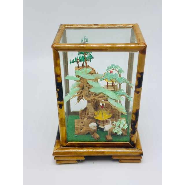 Vintage Bamboo Asian Diorama For Sale In Charleston - Image 6 of 7