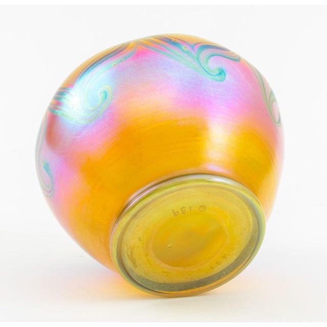 Louis Comfort Tiffany Reactive Blown Glass Vase For Sale - Image 9 of 11
