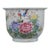 Late 20th Century Hand-Painted Famille Rose Porcelain Planter – 10.6" Peony & Bird Jardiniere With Calligraphy For Sale