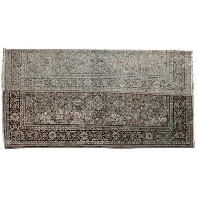 Gray Vintage Traditional Hand-Knotted Wool Rug - 10'4" X 12'6" For Sale - Image 8 of 9