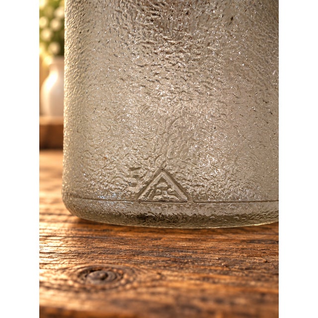 1920s Illinois-Pacific Ipg Textured Glass Jugs With Covered Stoppers, Set of 4 For Sale - Image 9 of 11