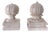 Carved Agra Style Marble Bookends or Paper Weight, Set of 2 For Sale