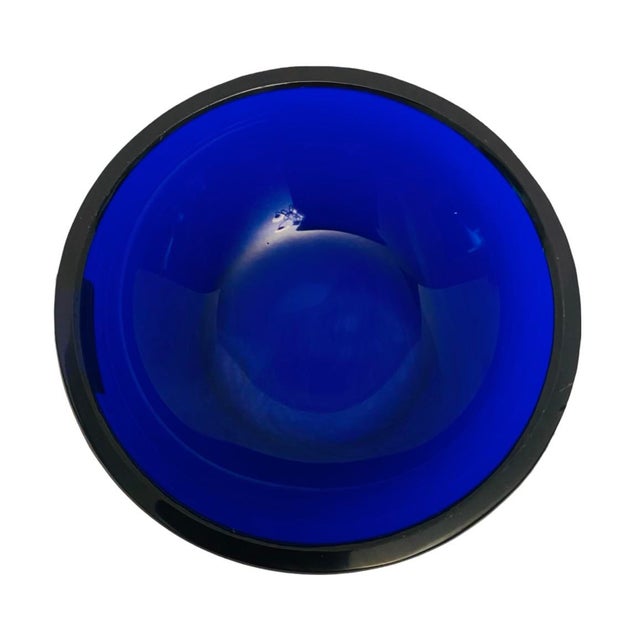 Early 20th Century Art Deco Irene Cobalt Blue Glass Lidded Dish For Sale In Atlanta - Image 6 of 8