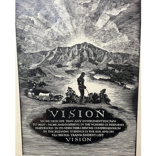 1928 "Vision" Advertising Print | Vintage Jenkel-Davidson Optical Co. Art For Sale In San Francisco - Image 6 of 6