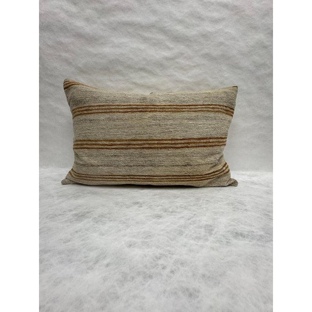 Turkish Hemp Pillow Cushion Natural Beige Rusty Brown Pillow Cushion Cover 16" x 24" #30089 Enhance your home decor with...