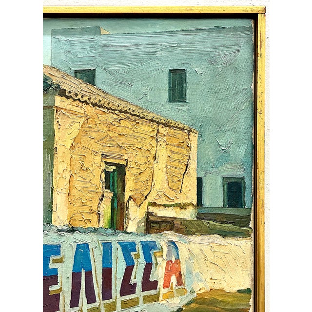 Mediterranean Mediterranean Street Scene Painting by Charles Brady (1926-1997) For Sale - Image 3 of 10