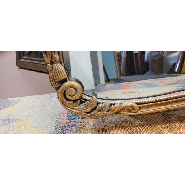 1920s Antique Gilt Rococo Mantel Mirror For Sale In Philadelphia - Image 6 of 11