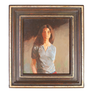 Geoffrey Lewis "The Babysitter" Oil on Board Painting