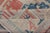 Tribal Medallion Design Vintage Turkish Oushak in Cream, Blue, and Terracotta 4'5 X 6'7 For Sale - Image 10 of 11
