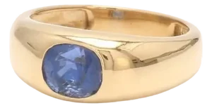 Natural 1.55cts blue sapphire ring in 18k gold
