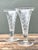 Hollywood Regency Vintage Etched Glass Trumpet Vases - A Pair For Sale - Image 3 of 12