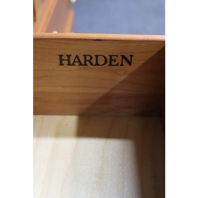 Brown Pair of Harden Cherry Three Drawer Nightstands For Sale - Image 8 of 16