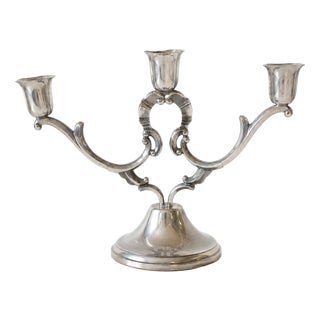 Swedish Grace K8 3-Arm Candelabra in Pewter from Svenskt Tenn, 1936 For Sale