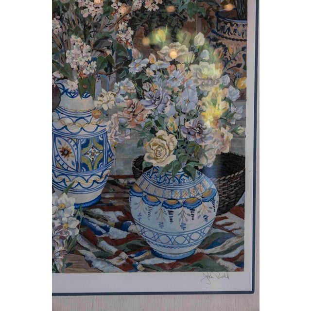 Mid 20th Century Floral Composition Realism Serigraph For Sale - Image 4 of 9