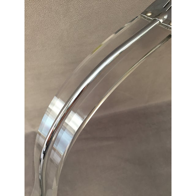 Silver Modernist Italian Cobra Model Desk Lamp in Acrylic Glass and Chrome, 1980s For Sale - Image 8 of 13