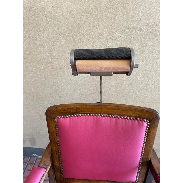 Wood Barber's Chair For Sale - Image 7 of 8
